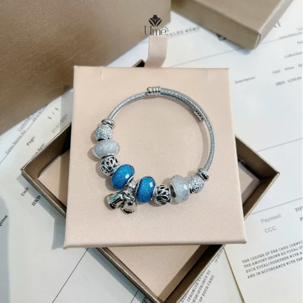 Vòng Tay Bi Charm Vương Miện Phong Cách Hoàng Gia VT01