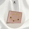 Lắc chân charm cỏ 4 lá đen may mắn - Ume Store