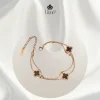 Lắc chân charm cỏ 4 lá đen may mắn - Ume Store